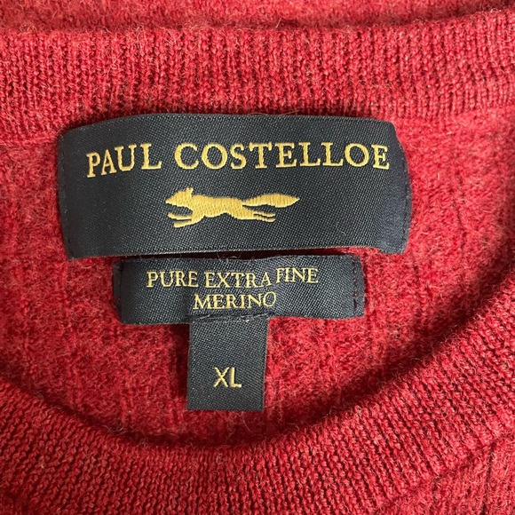 Red Merino Wool Crewneck - Picture 2 of 3